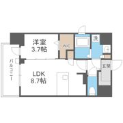 プランドール新北野の間取り画像