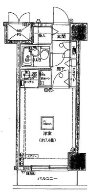 ビクセル川崎の間取り画像