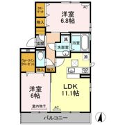 D-room椿 B棟の間取り画像
