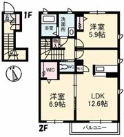 シャーメゾン南町 A棟の間取り画像