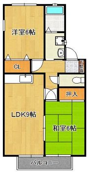 シティべール上上津役の間取り画像