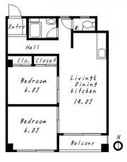 升本マンションの間取り画像