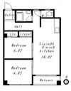 升本マンションの間取り画像