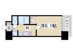 プレミアムコート神戸三宮の間取り画像