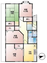 杉田荘の間取り画像