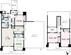 アーベイン朝霞リーデンス松井M513の間取り画像