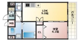 アドバンス新大阪ウエストゲートⅡの間取り画像