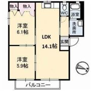 ディアス川南 B棟の間取り画像
