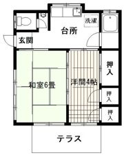 鶴井貸家の間取り画像