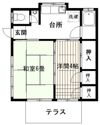 鶴井貸家の間取り画像