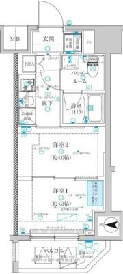 スパシエ蒲田グランドタワーの間取り画像