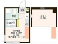 シェルサンキエム堀切の間取り画像