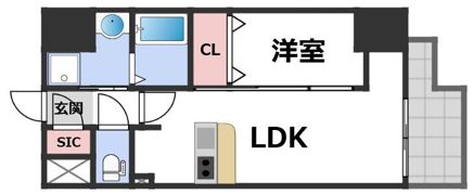 レオンコンフォート難波クレアの間取り画像