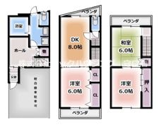 祝町貸家の間取り画像