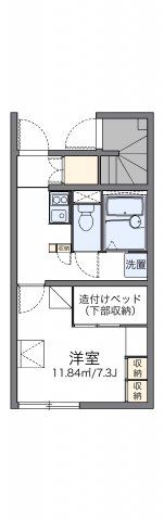 レオパレスロイヤルガーデン内免の間取り画像