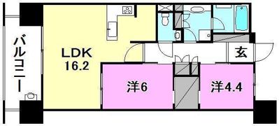 グランディア宮西の間取り画像