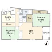 若竹ハイツの間取り画像