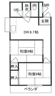 橋本マンション堂山の間取り画像