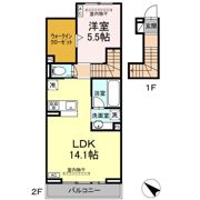 (仮称)D-ROOM駿河区下川原WH 202の間取り画像