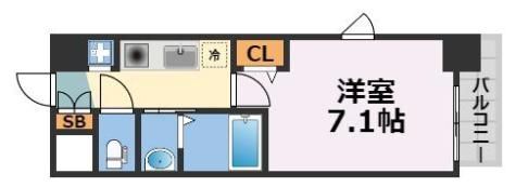TLRレジデンス本町WESTの間取り画像