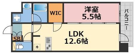 プレサンス心斎橋ニストの間取り画像