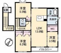 ラ・ルミエール B棟の間取り画像