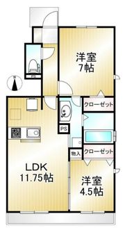 クレールヴェルデの間取り画像