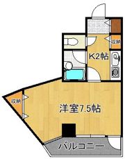 ダイナコートヒルズ折尾 415号室の間取り画像