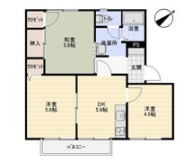 ロイヤルスクエアCの間取り画像