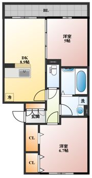 ニューハイツタリカドEの間取り画像