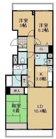メゾン西中原の間取り画像