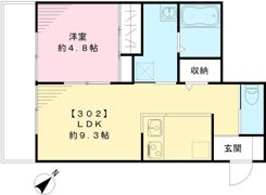 ゼロワン松葉の間取り画像