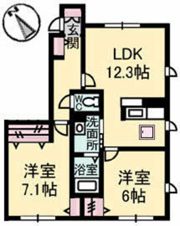 アンジール東原の間取り画像