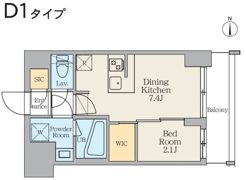 クレストコート東日暮里の間取り画像