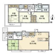 上砂町戸建の間取り画像
