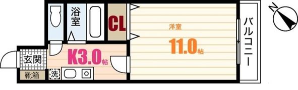 WIDE ONE KAWAIの間取り画像