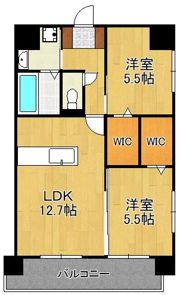 KSK南小倉コアプレイスの間取り画像