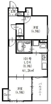 ラモーナ佃Ⅰの間取り画像