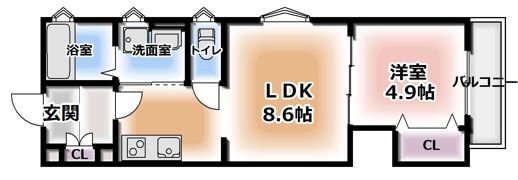 クレアール大久保町の間取り画像