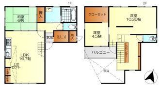 カワバタハウスの間取り画像