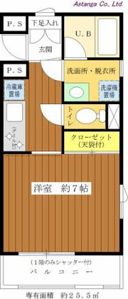 ヴィラージュ菅生の間取り画像