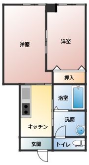 フォンテーヌ覚善Ⅱの間取り画像