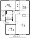 サンパレスMARUNI A棟の間取り画像