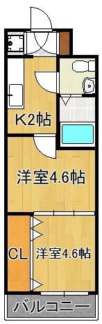 No.47 PROJECT2100小倉駅の間取り画像
