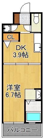 No.47 PROJECT2100小倉駅の間取り画像