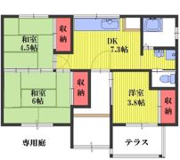 篠原貸家Ⅳの間取り画像