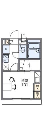レオパレスグリーンスタジオ伊丹の間取り画像