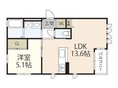 セントラル古江Ⅱの間取り画像
