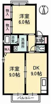レーベン板野 B棟の間取り画像