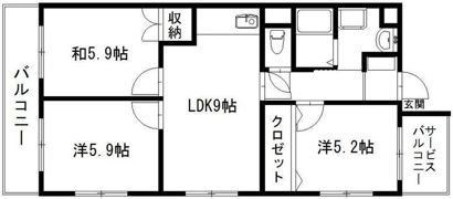 ラフォーレ東の間取り画像